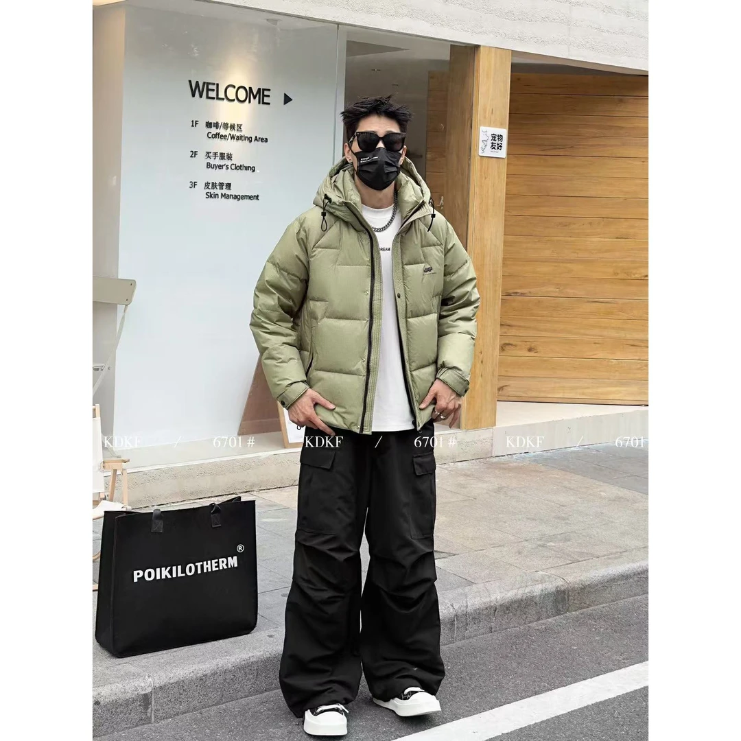 719-08 冬季滑雪保暖修身男士时尚潮流休闲潮流帅气断码棉外套