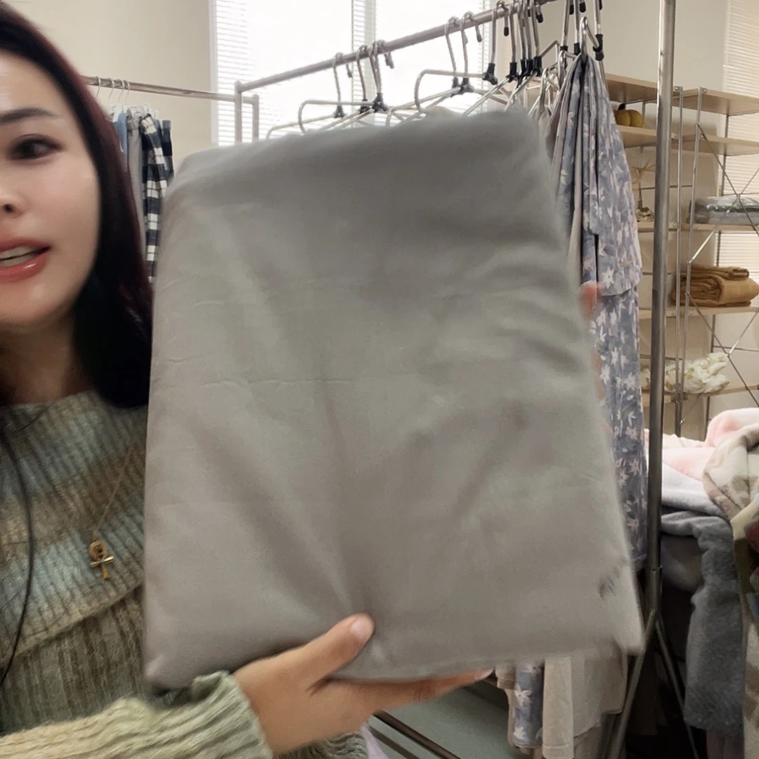 牛奶绒牛奶绒孤品深灰纯色100支全棉磨毛标准床单款