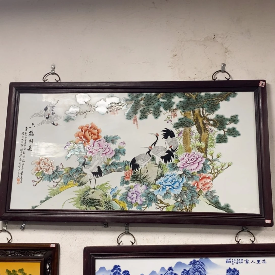 瓷片1.2*66*1景德镇瓷板画柴窑烧制
