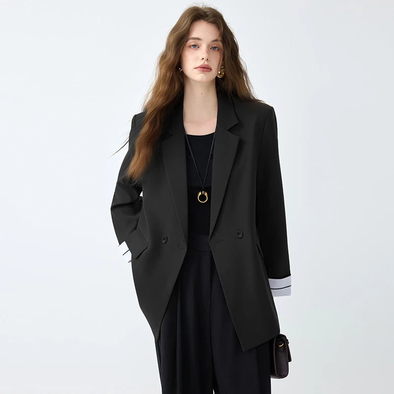 宽松显瘦西装外套女春秋新款气质休闲百搭时尚简约一粒扣长袖西服
