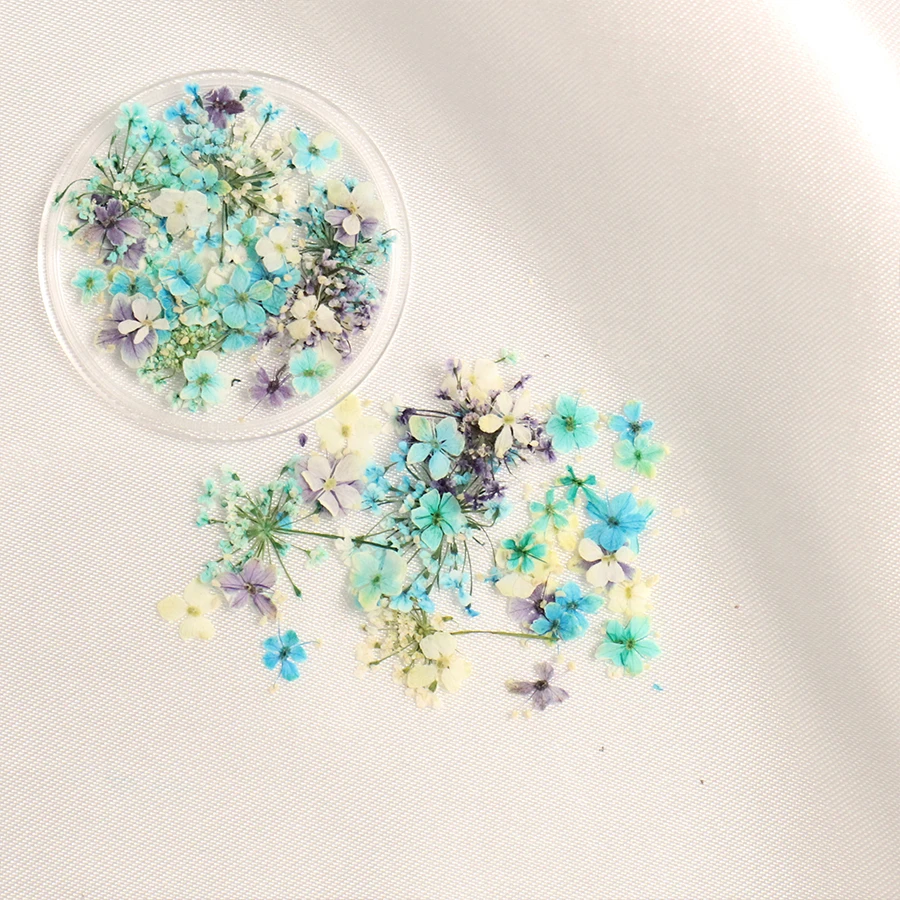 日式ins风迷你纯手工美甲彩色干花饰品美甲专用干花干燥真花