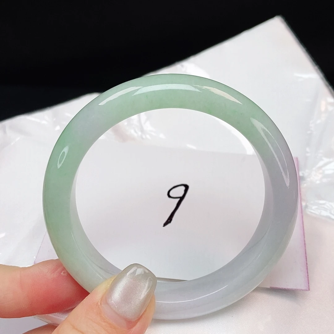 翡翠手镯未镶嵌56-57胶底春彩