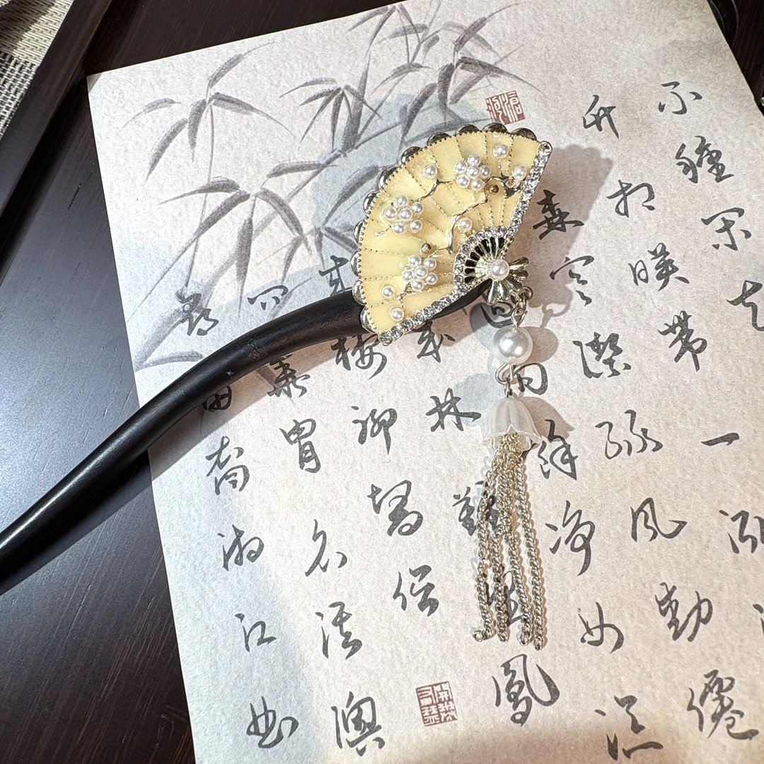黑檀木发簪中国风饰品古风盘发新中式2025爆款精致发饰发簪50288