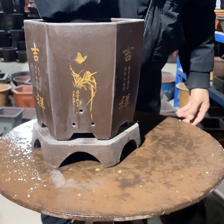 棕色如意六方小号加拖