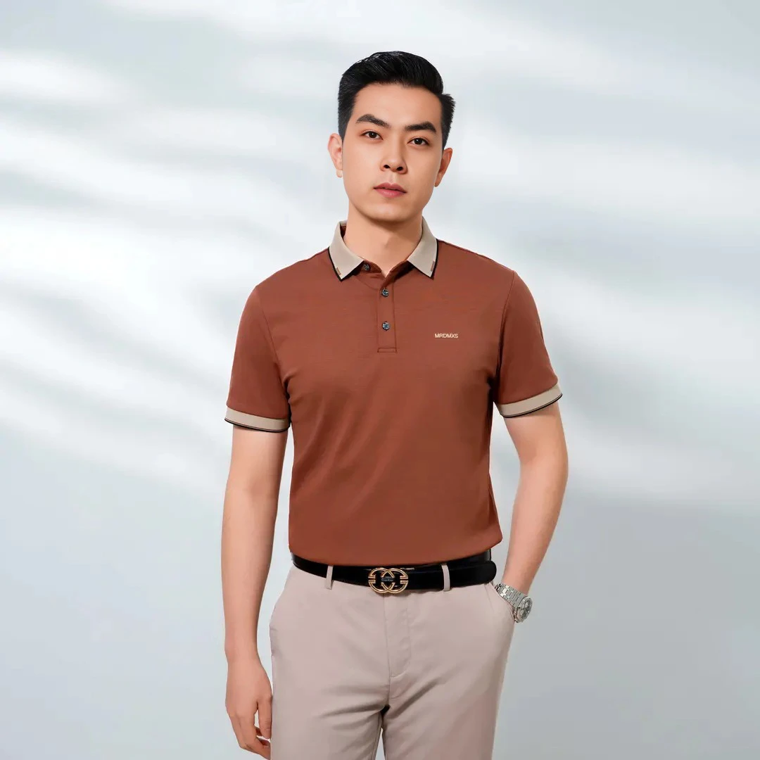【总裁款专属款】轻奢短袖男士商务休闲保罗棉轻奢痞帅男士t恤短袖