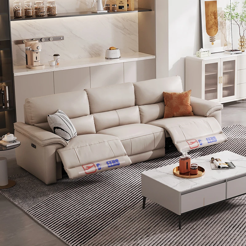 券【国补】芝华仕头等舱0靠墙沙发客厅家具大黑牛真皮沙发30196