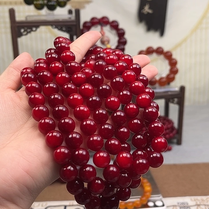 小***珠贝壳杉（血龙木）手串/手链