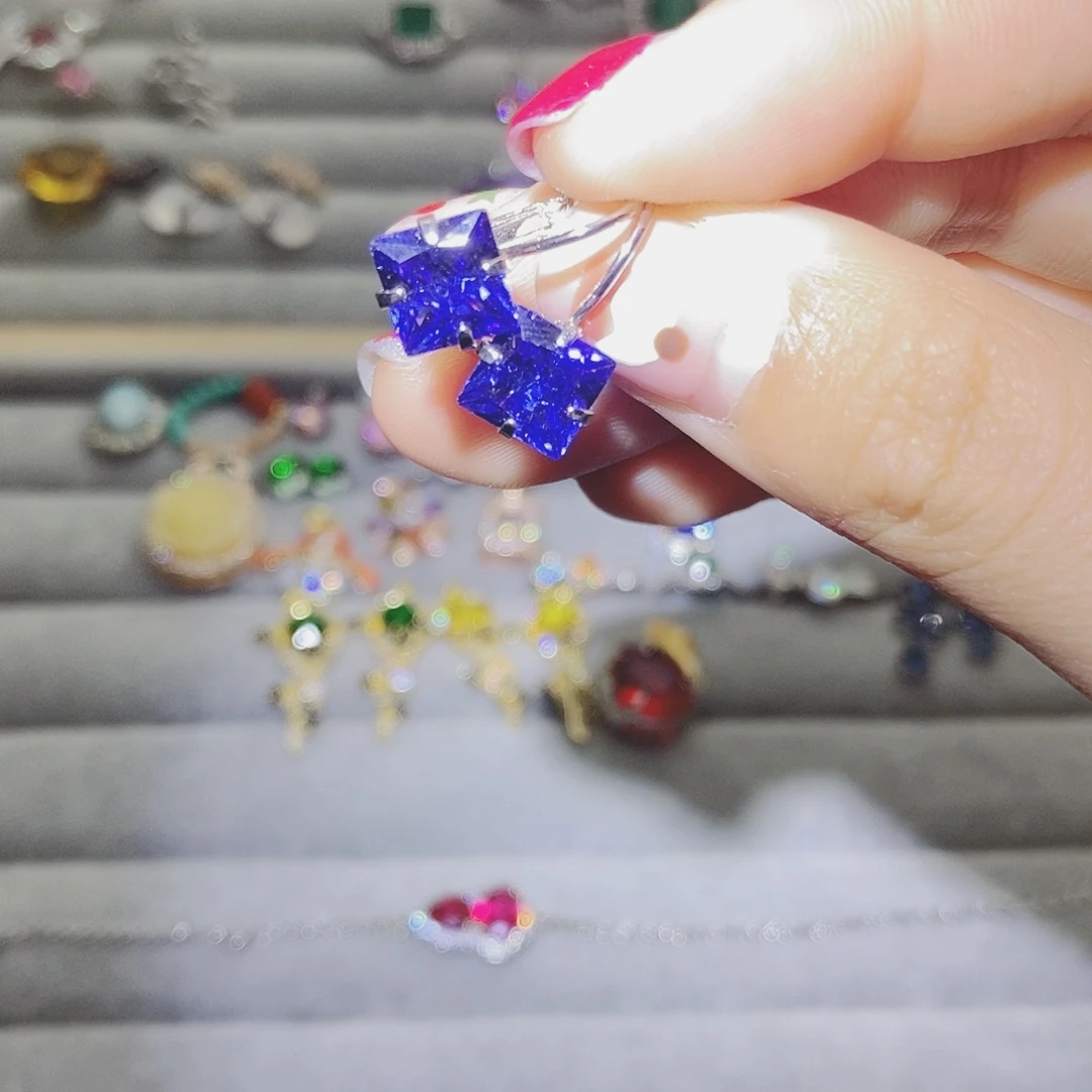 【闪购商品】托帕石耳饰银S925镶嵌