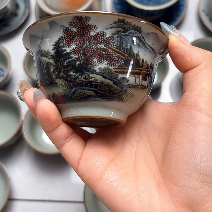 只此青绿压手杯jj