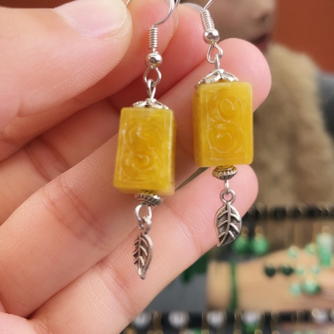 翡翠未镶嵌耳饰饰品