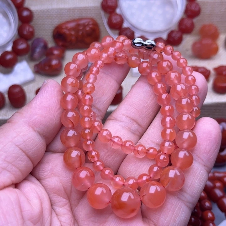 南红玛瑙未镶嵌颈饰项链