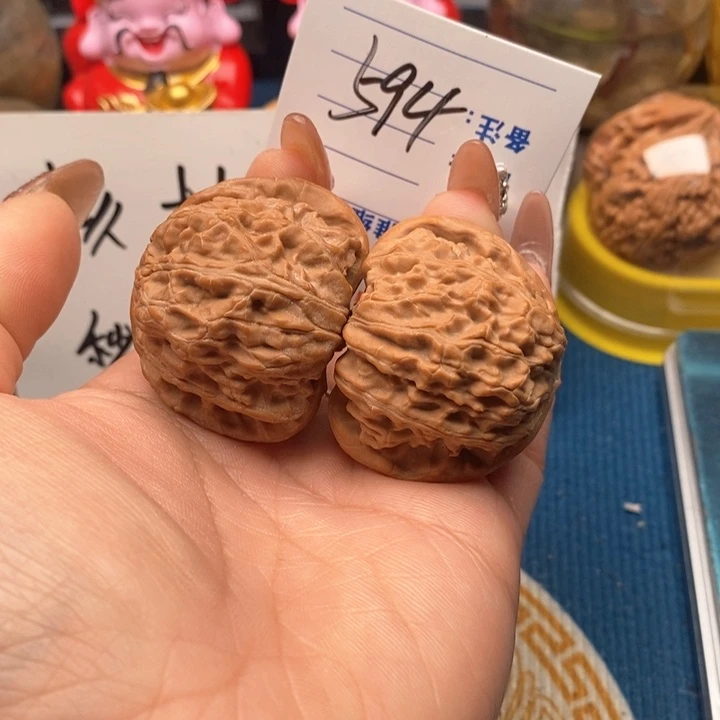 文玩核桃把件594号42白狮子，开播福利