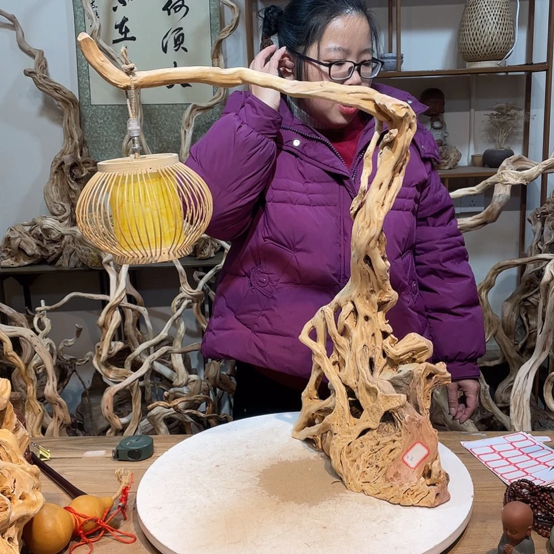 柏木杜鹃根根艺摆件