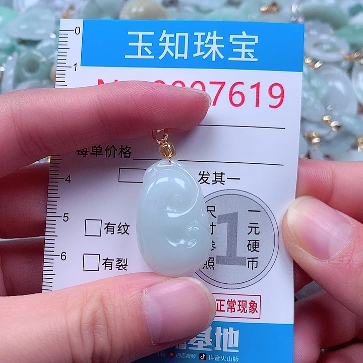 翡翠未镶嵌颈饰7619