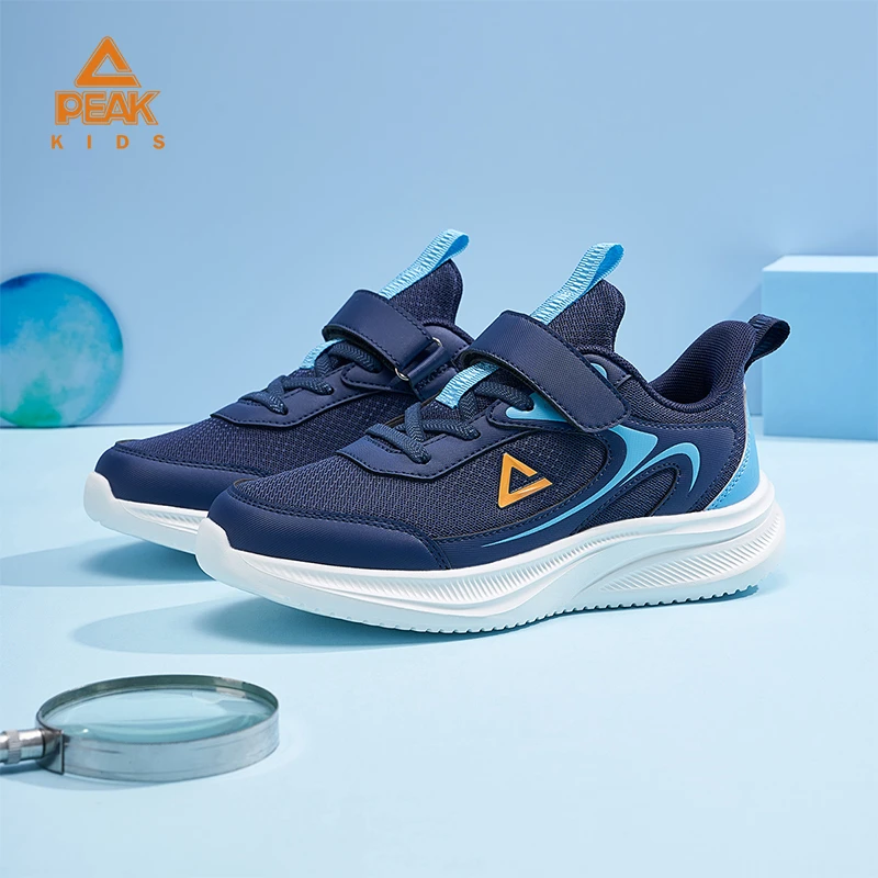 Peak/匹克童鞋儿童休闲鞋冬季保暖软底百搭儿童运动鞋魔术贴学生