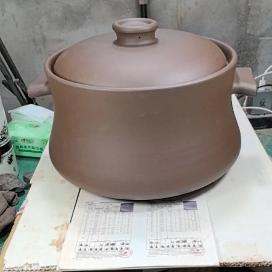 紫砂宜兴陶喜紫砂锅7升小蛮腰