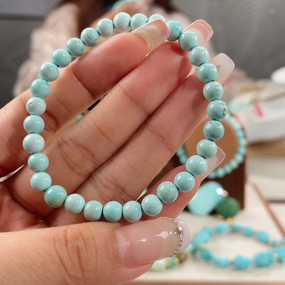 绿松石未镶嵌圆珠卡6