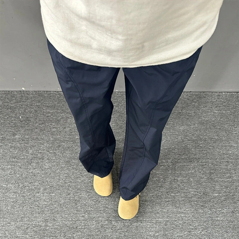 美式机能软壳冲锋裤防水速干弯刀工装裤男款夏季高级感斜切休闲裤