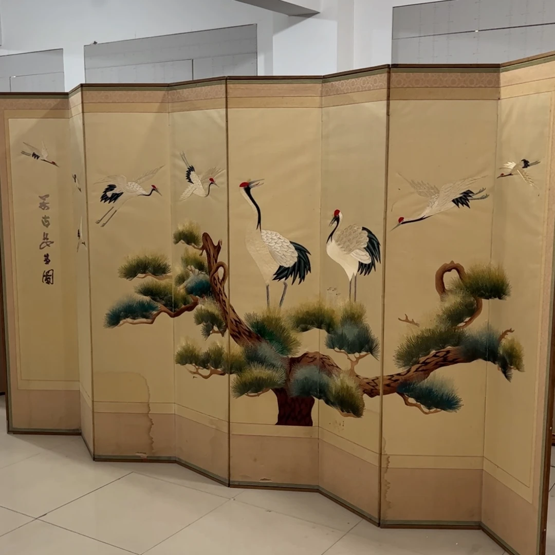 绘画屏风框画茶空间设计