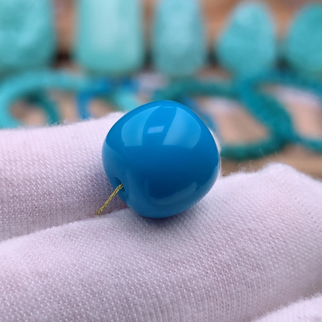 绿松石珠宝奇石未镶嵌12.5✖️11.4mm