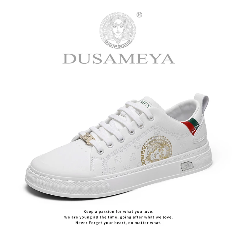 DUSAMEYA/杜莎米娅冬季新款时尚百搭情侣软底软面轻奢时尚板鞋