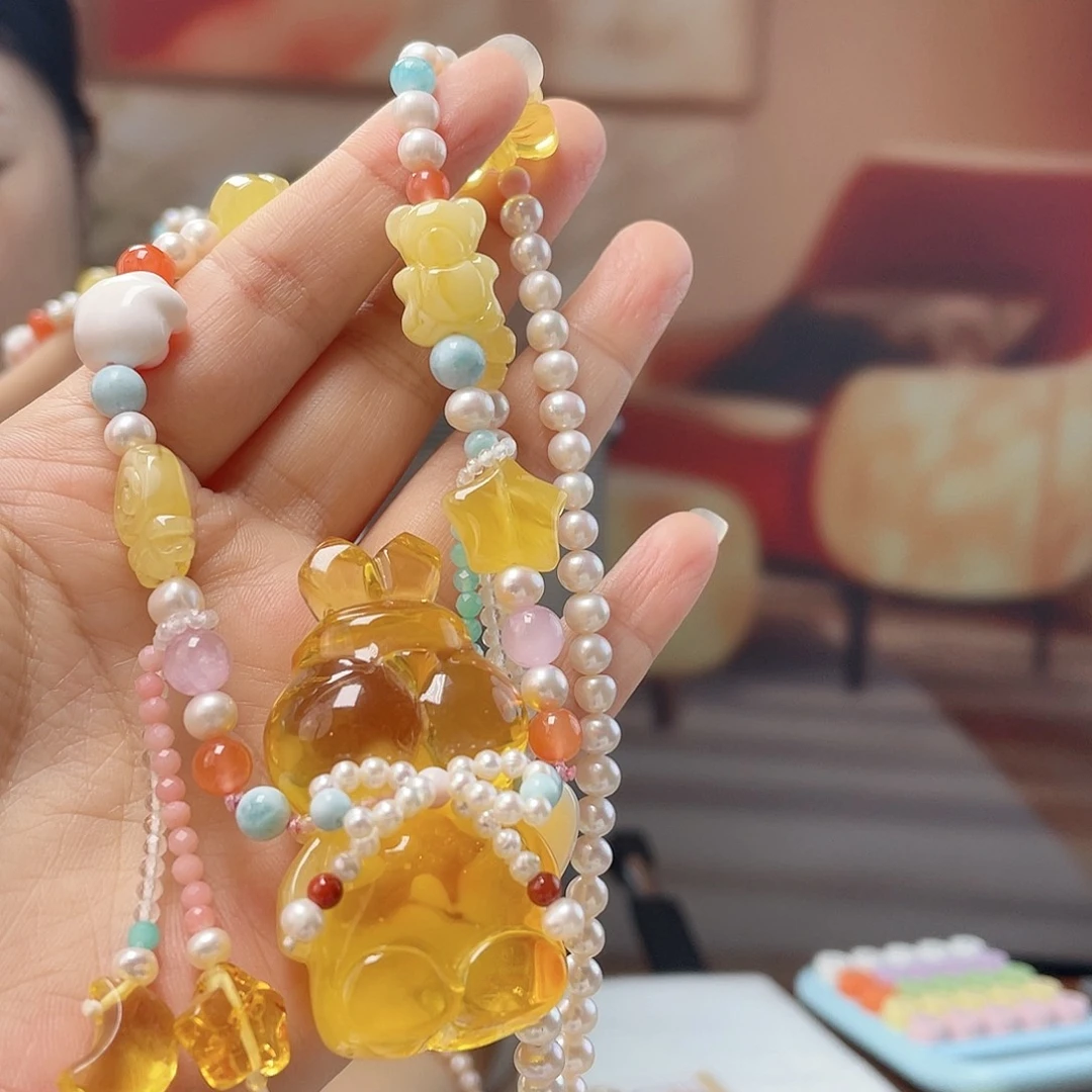 裸石蜜蜡未镶嵌蜜蜡吊坠