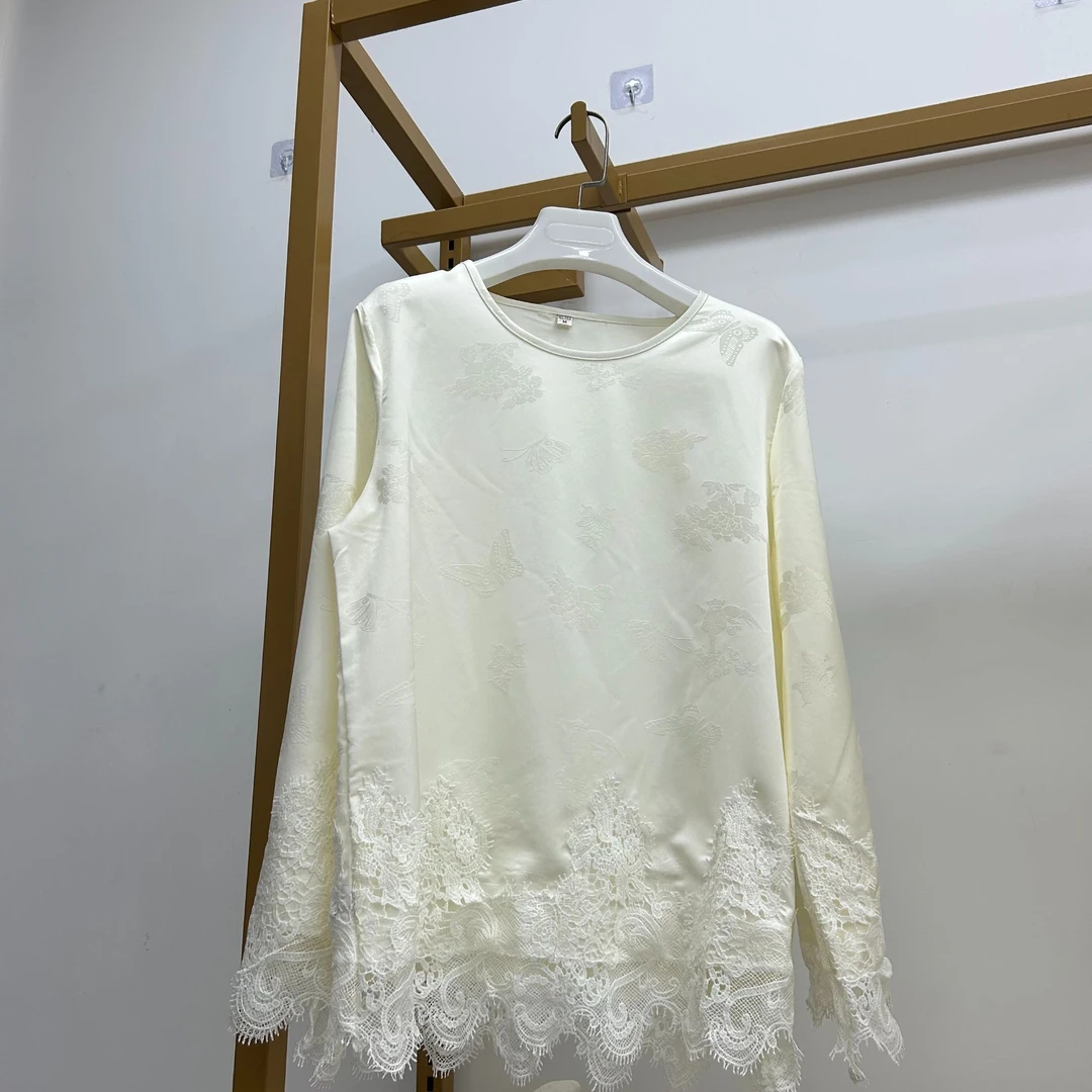 【花季】蕾丝百搭2025打底单穿春季不透中长款上衣