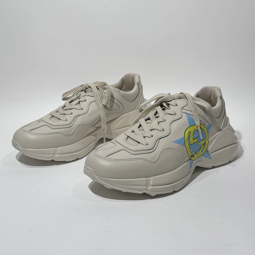 99新 GUCCI/古驰 42.5码 闲置 星星印花 时尚老爹鞋/WX80230