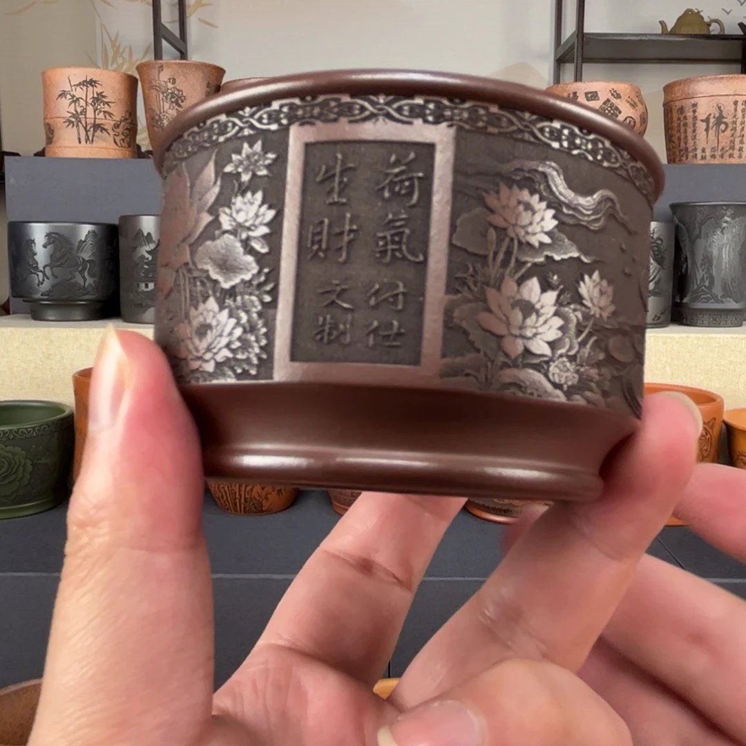 紫砂茶杯紫砂主人杯 手工制作