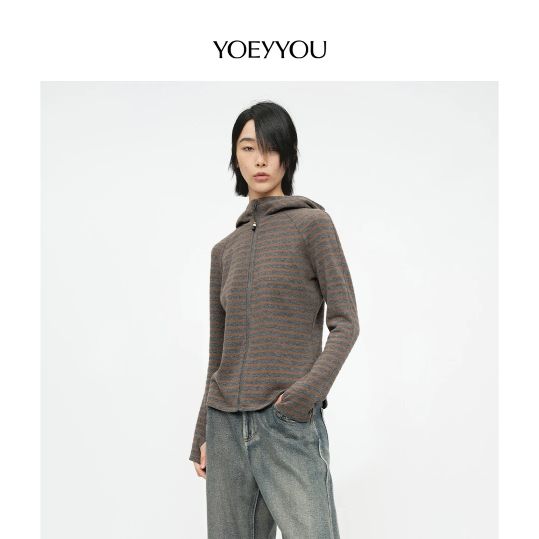 YOEYYOU【董赫和echo】连帽修身打底开衫