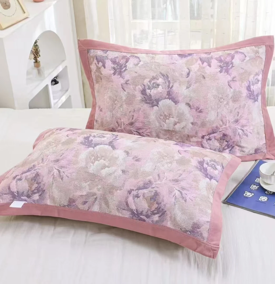 紫色恋人52*78纱布舒适柔软枕巾