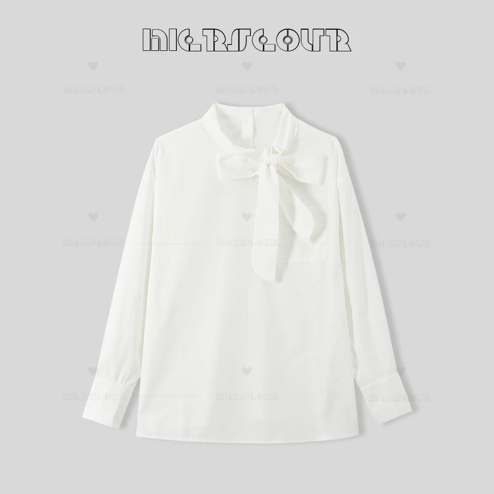 【春日衣橱】2025新款韩系绑带休闲衬衫502907