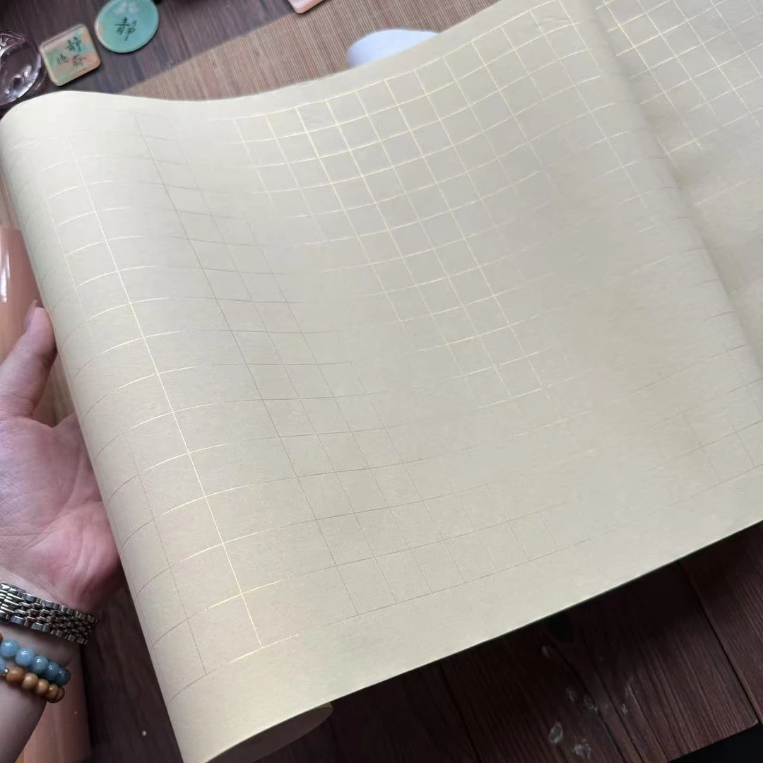 静德斋加厚蜡染【蜡染仿古长卷】小楷行草书半熟作品宣纸