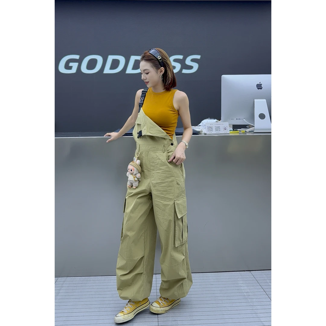 【娇娇私服定制】新款休闲宽松工装背带裤81136#