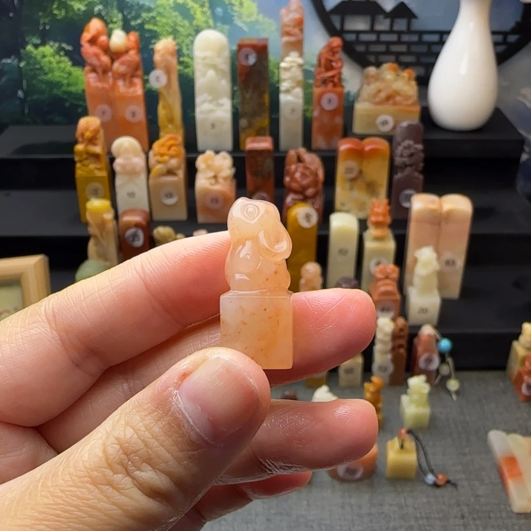 印石寿山石小兔兔印章