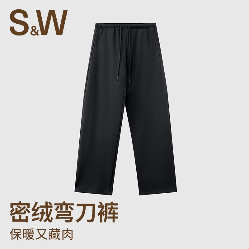 SW速惟冬季新款弯刀暖绒裤保暖遮肉显瘦休闲百搭6492