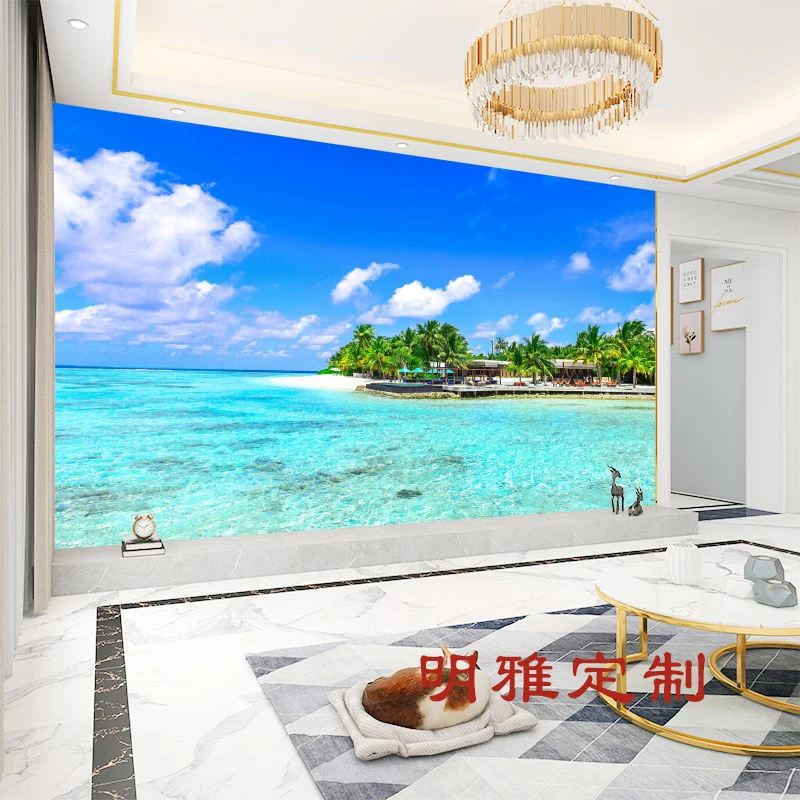 五款定制海景卧室电视沙发温馨背景墙[下单一份为1㎡]