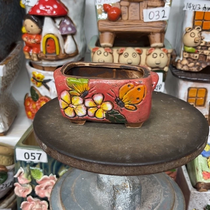 紫砂花盆粗陶材质多肉花盆