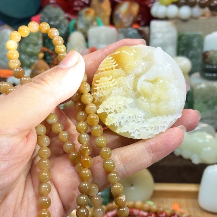 和田玉未镶嵌颈饰