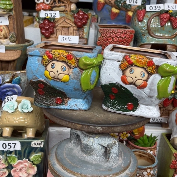 紫砂花盆粗陶材质多肉花盆