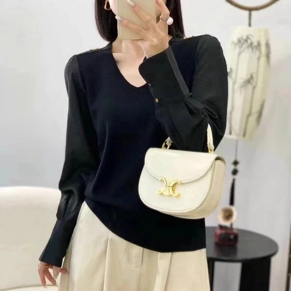 【玲玲定制】秋季别致漂亮高级感品质针织衫V领时尚甜辣超好看上衣