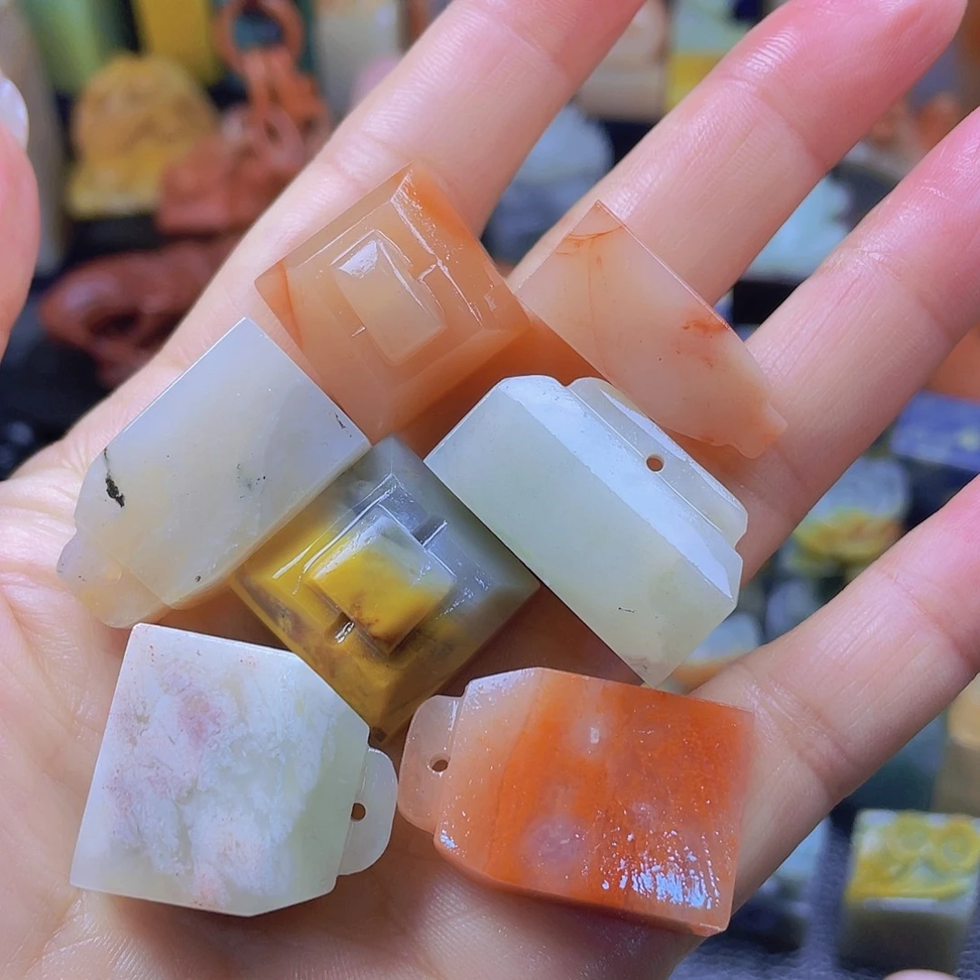 昌化石印石如意一把