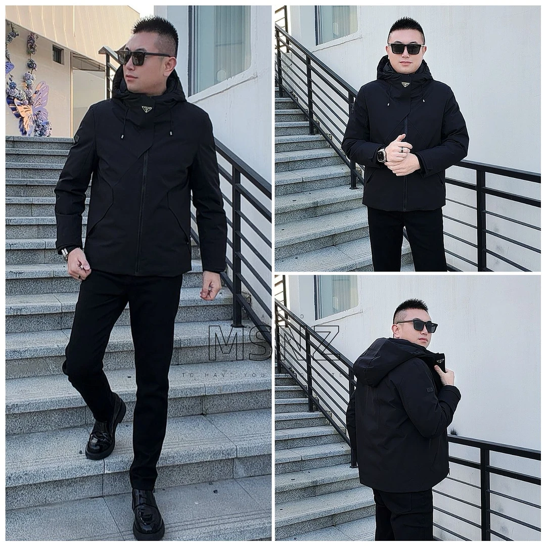 【8868】冬季新品男士高端轻奢薄款羽绒服百搭时尚连帽双十一