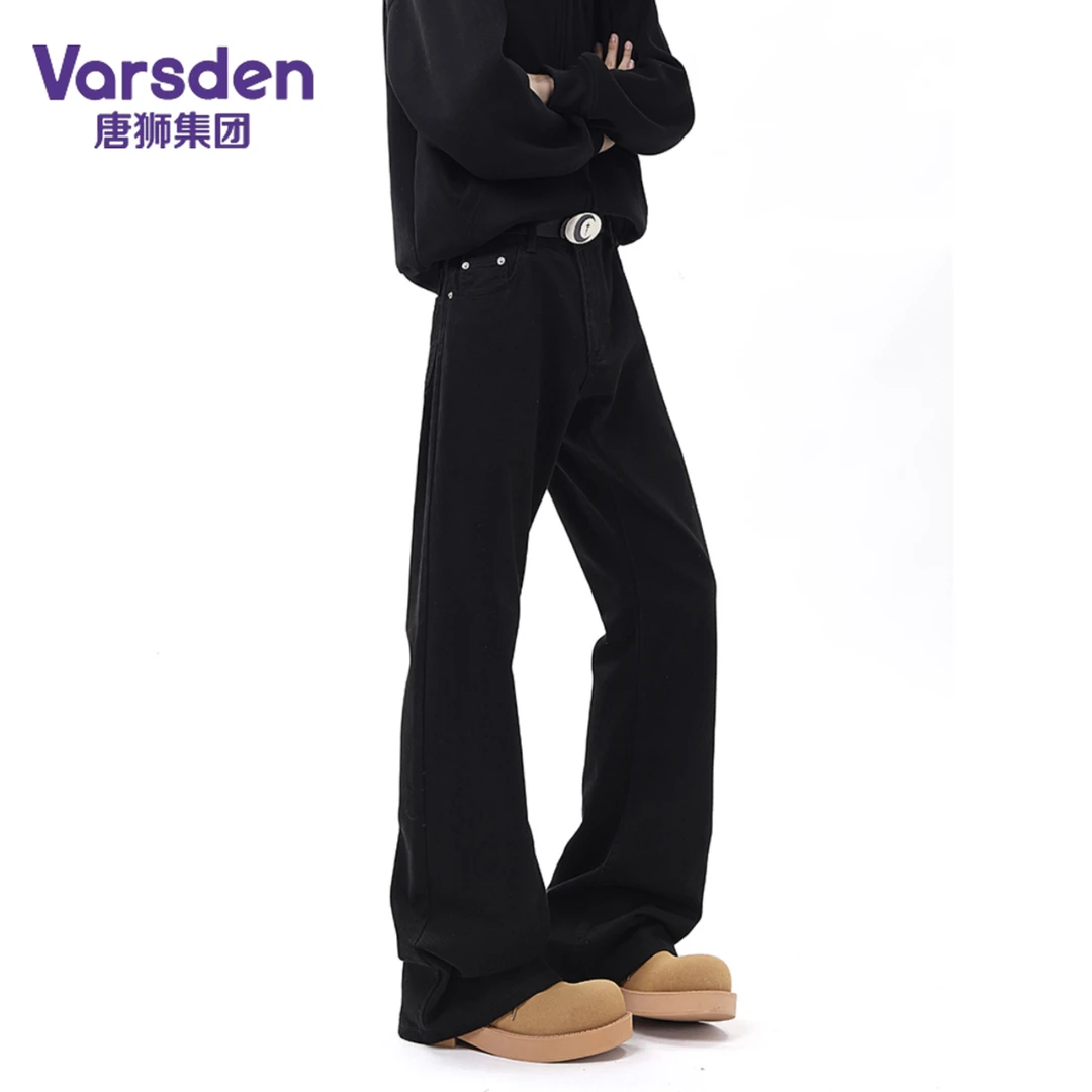 唐狮集团Varsden设计感水洗秋季窄版牛仔裤简约百搭宽松男款裤子