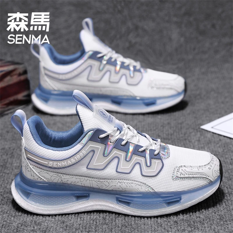 森马男鞋春季防滑轻便运动跑步鞋网面透气百搭情侣款休闲时尚潮鞋