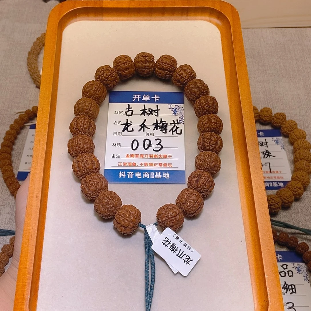 手串金刚菩提003古树龙爪梅花16+