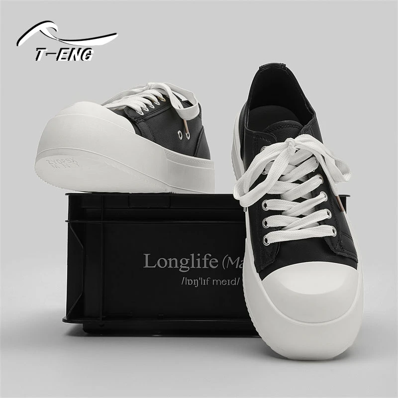 大头鞋男款夏季新款男友风厚底黑色休闲ro板鞋增高运动男士德比鞋