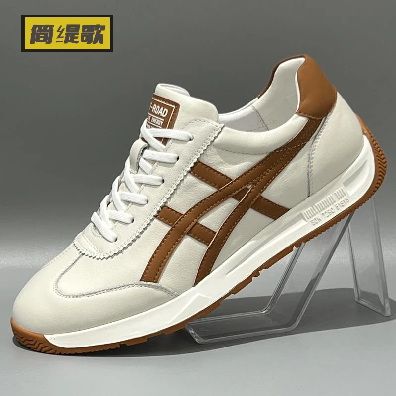 【香港JTG&Shoes官方正品】阿甘鞋男真皮跑步鞋软底运动鞋休闲男鞋