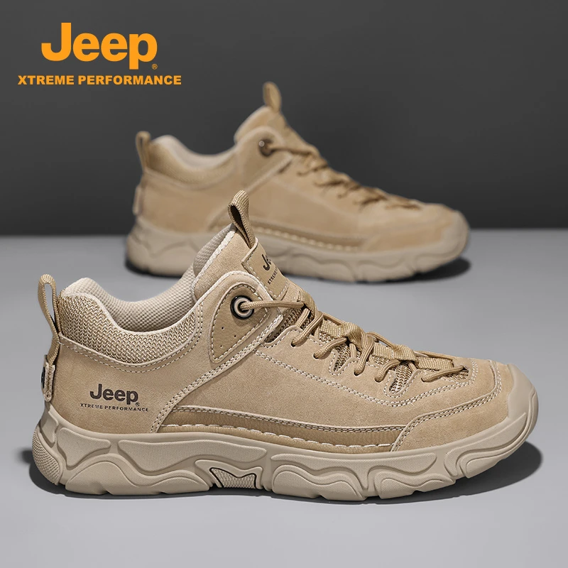 jeep吉普男鞋秋季2025新款潮流百搭休闲板鞋增高透气厚底运动鞋潮