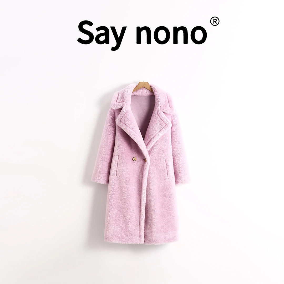 懒猫nono│Saynono 大衣女中长款毛呢外套/MF9961